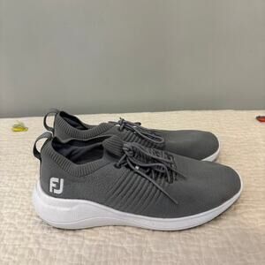 FootJoy FLEX XP Gray Waterproof Sneakers Golf Shoes Size 8